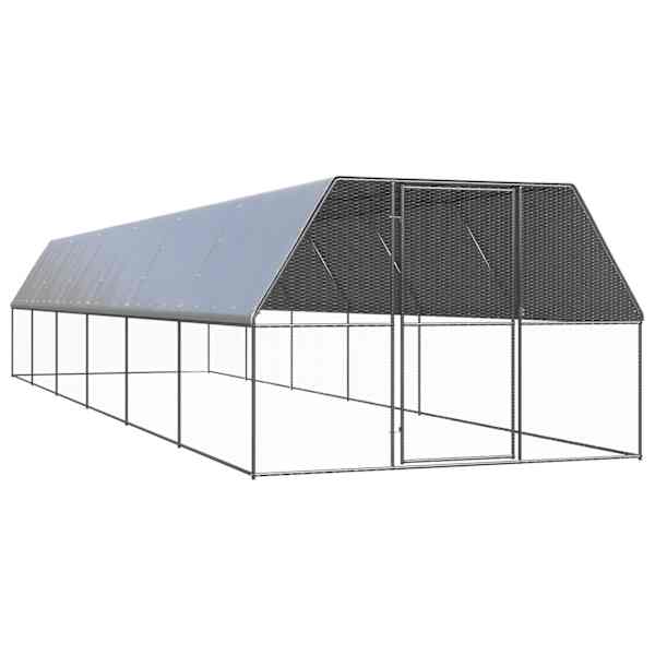 vidaXL &otilde;ue kanapuur, 3 x 12 x 2 m, tsingitud teras