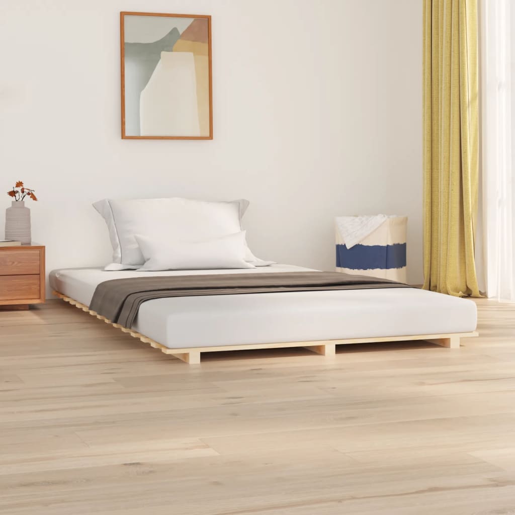 vidaXL Cadru de pat, 120x190 cm, lemn masiv pin