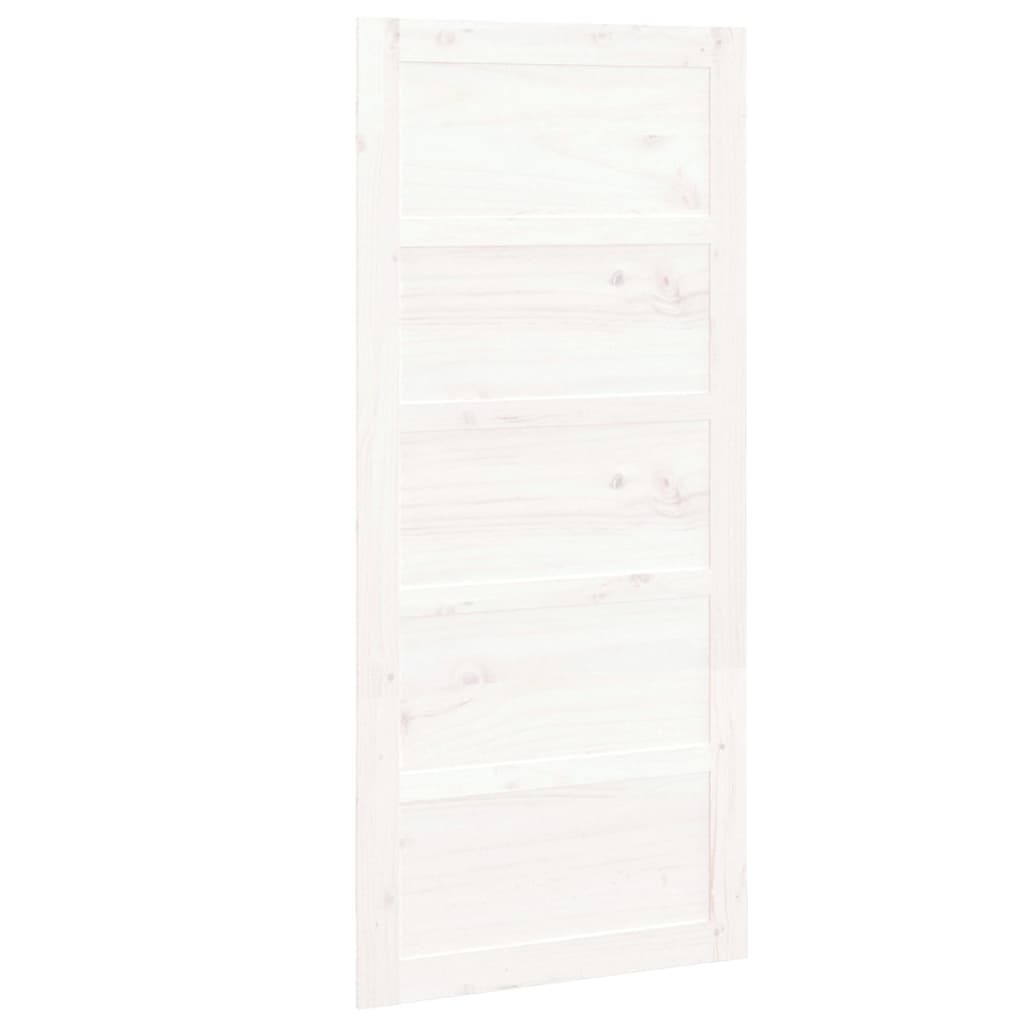 Ușă de hambar, alb, 90×1,8×204,5 cm, lemn masiv de pin