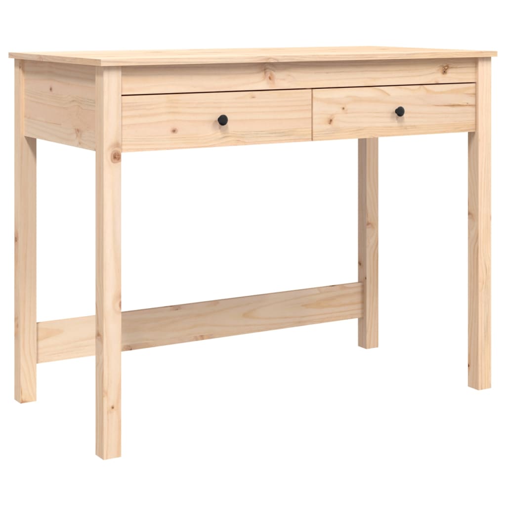 Image of vidaXL Desk with Drawers 100x50x78 cm Solid Wood Pine