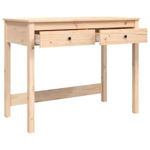 Psací stůl se zásuvkami 100 x 50 x 78 cm masivní borové dřevo - obrázek 7