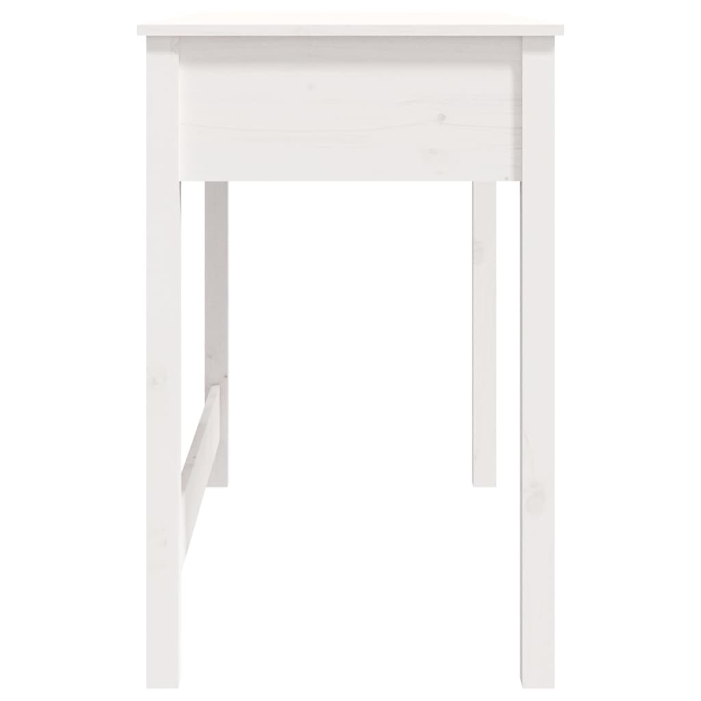 imagem de vidaXL Secretária com gavetas 100x50x78 cm pinho maciço branco9