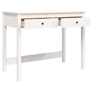 Psací stůl se zásuvkami bílý 100x50x78 cm masivní borové dřevo - obrázek 7