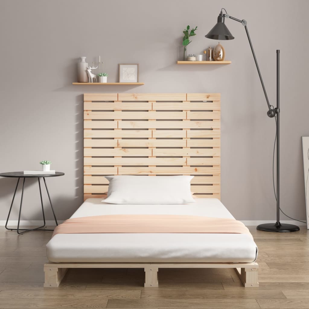 vidaXL Hoofdbord wandmontage 106x3x91,5 cm massief grenenhout afbeelding