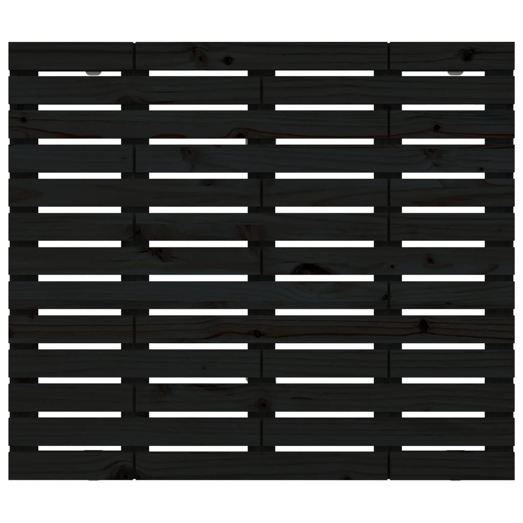 vidaXL Hoofdbord wandmontage 106x3x91,5 cm massief grenenhout zwart, foto 4