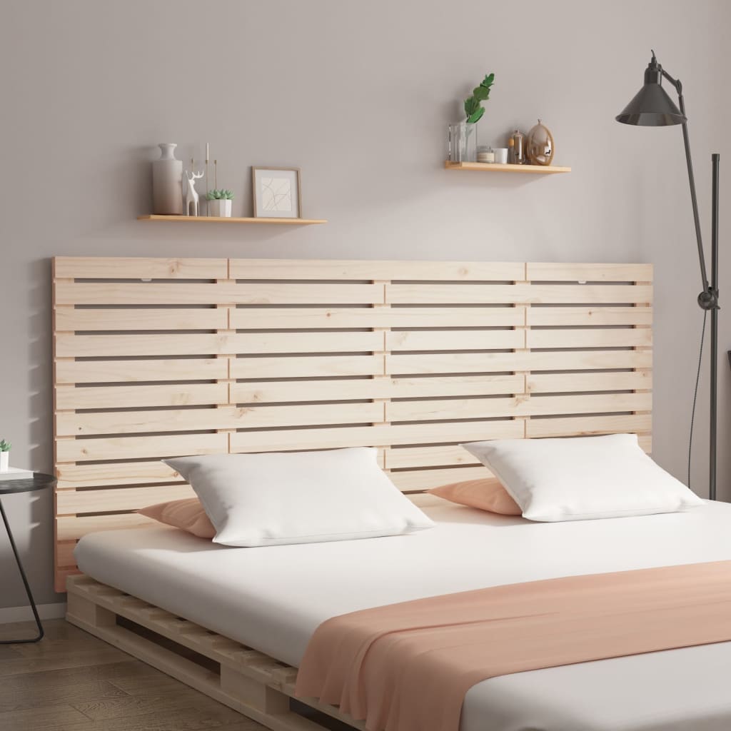 vidaXL Tăblie de pat pentru perete, 206x3x91,5 cm, lemn masiv de pin