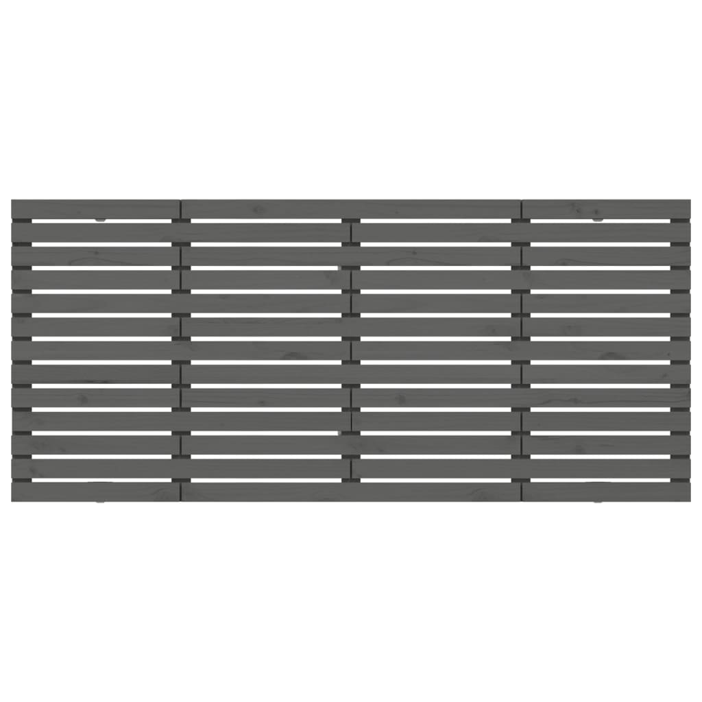 vidaXL Hoofdbord wandmontage 206x3x91,5 cm massief grenenhout grijs, foto 4