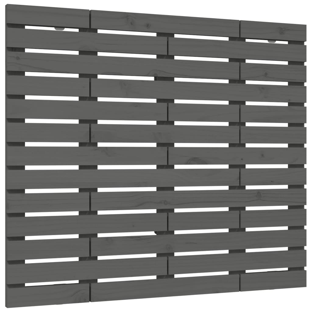 vidaXL Hoofdbord wandmontage 96x3x91,5 cm massief grenenhout grijs, foto 3