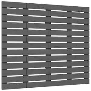 Nástěnné čelo postele šedé 96x3x91,5 cm masivní borové dřevo - obrázek 2