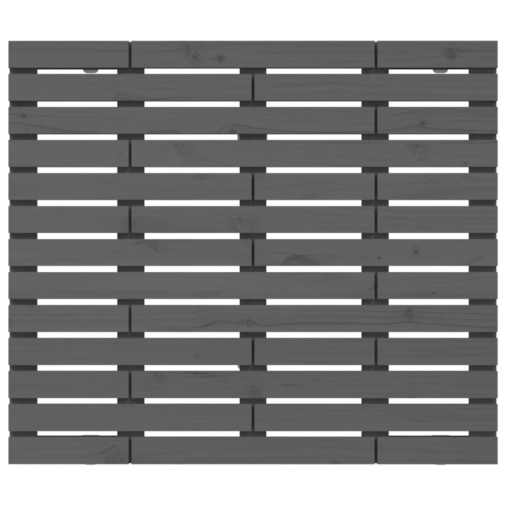 vidaXL Hoofdbord wandmontage 96x3x91,5 cm massief grenenhout grijs, foto 4