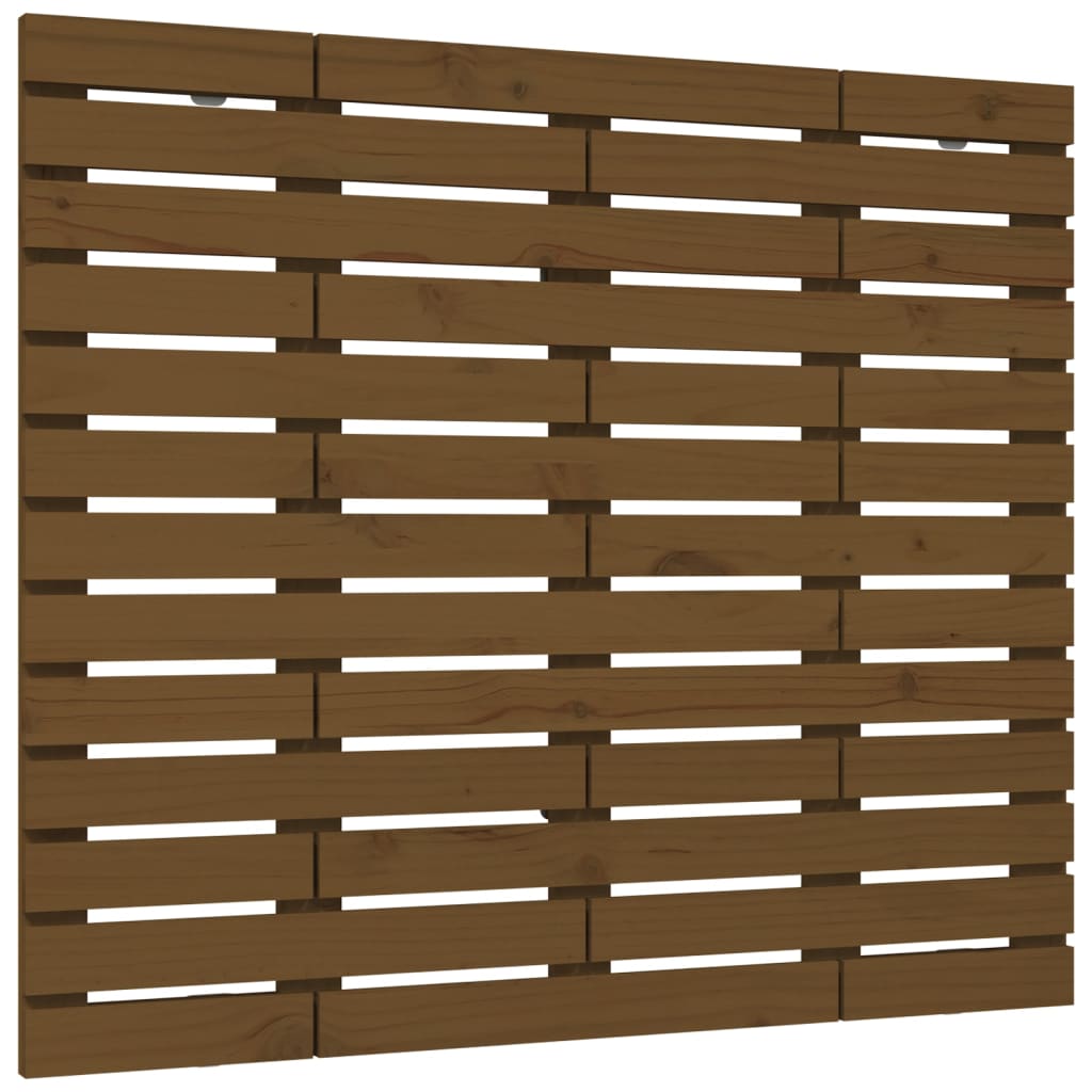 vidaXL Hoofdbord wandmontage 126x3x91,5 cm grenenhout honingbruin bruin, foto 3