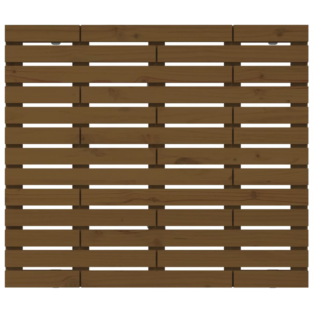vidaXL Hoofdbord wandmontage 126x3x91,5 cm grenenhout honingbruin bruin, foto 4