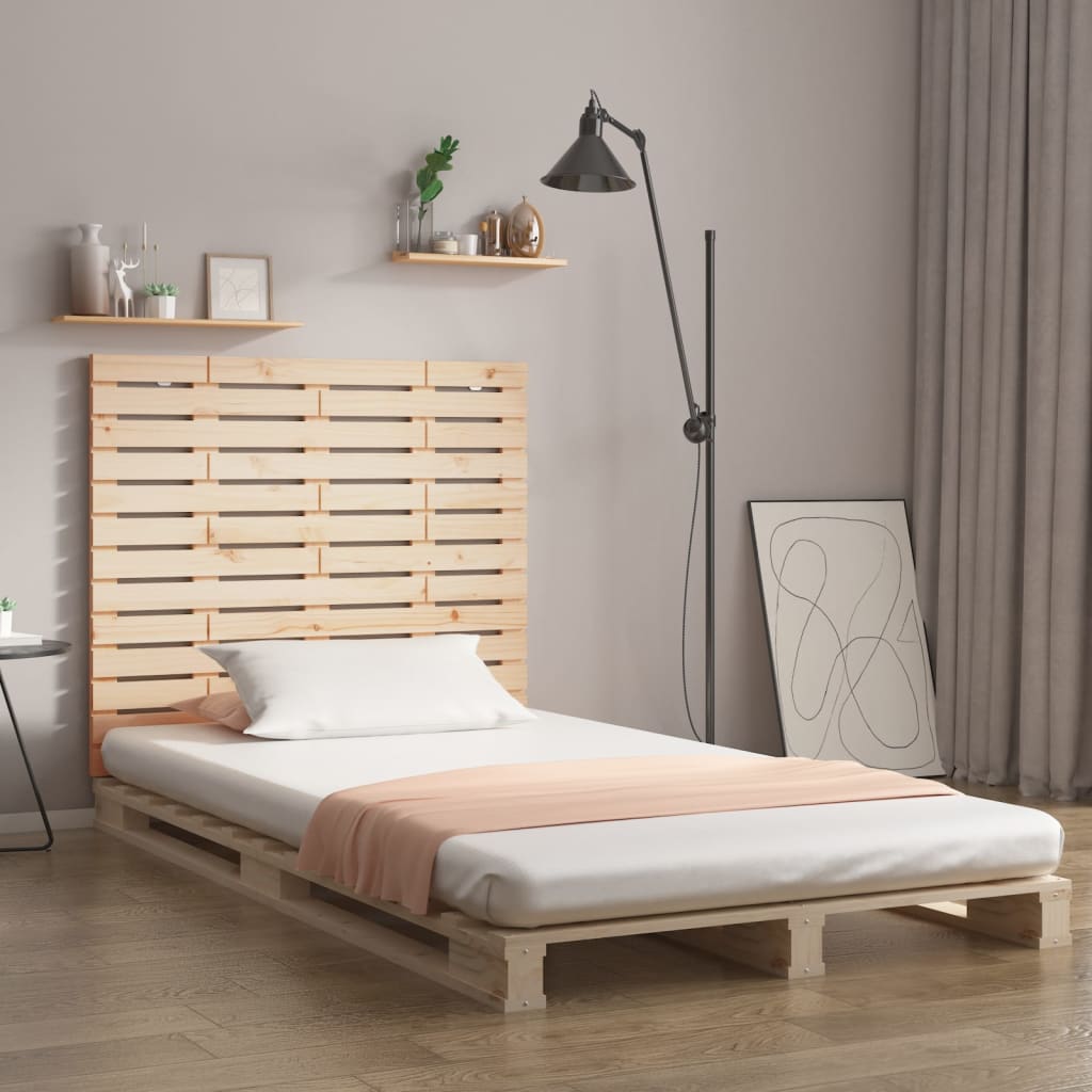 vidaXL sengegavl 146x3x91,5 cm massivt fyrretræ