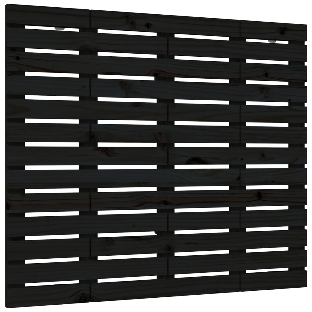 E-shop vidaXL Nástenné čelo postele čierne 81x3x91,5 cm masívna borovica