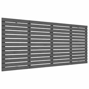 Nástěnné čelo postele šedé 166x3x91,5 cm masivní borové dřevo - obrázek 2