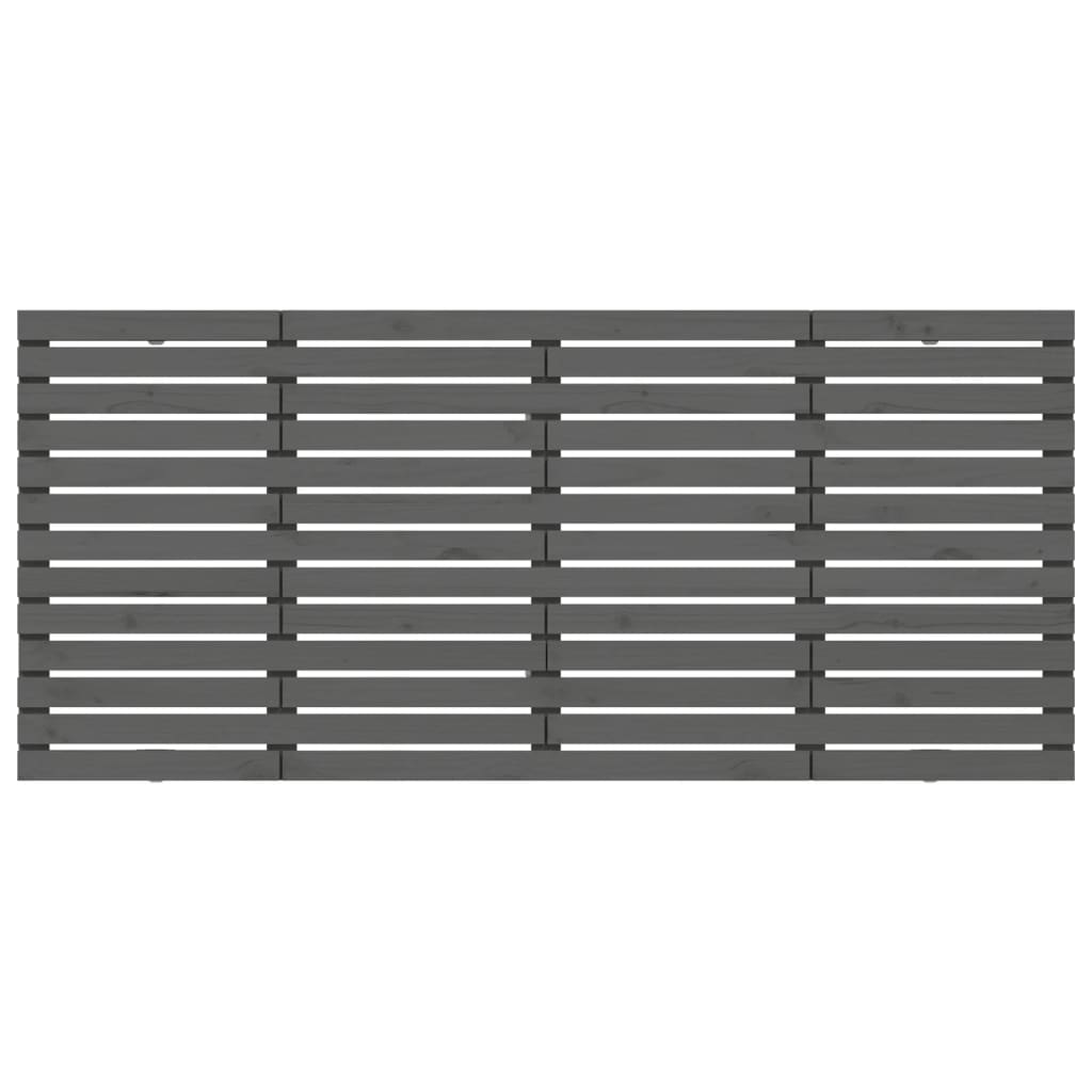 vidaXL Hoofdbord wandmontage 166x3x91,5 cm massief grenenhout grijs, foto 4