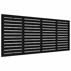 Nástěnné čelo postele černé 186x3x91,5 cm masivní borové dřevo - obrázek 2