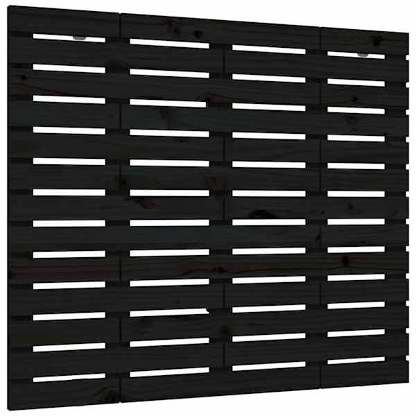vidaXL seinale kinnitatav voodipeats, must, 141x3x91,5 cm, m&auml;nnipuit