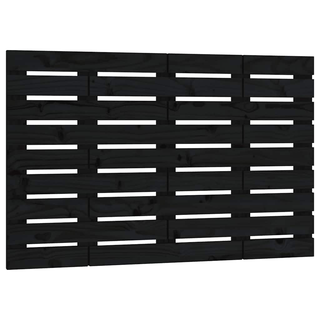 E-shop vidaXL Nástenné čelo postele čierne 106x3x63 cm masívna borovica