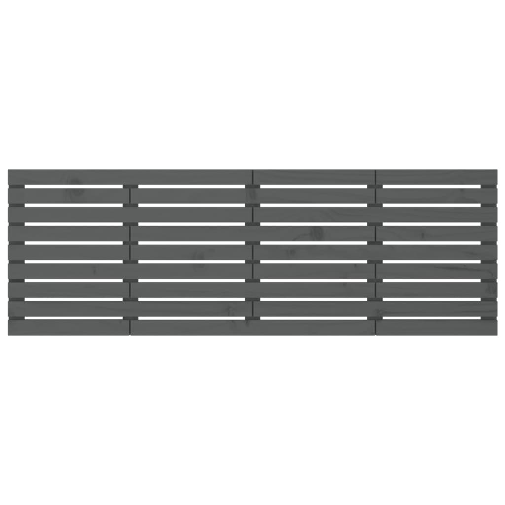 vidaXL Hoofdbord wandmontage 206x3x63 cm massief grenenhout grijs, foto 4