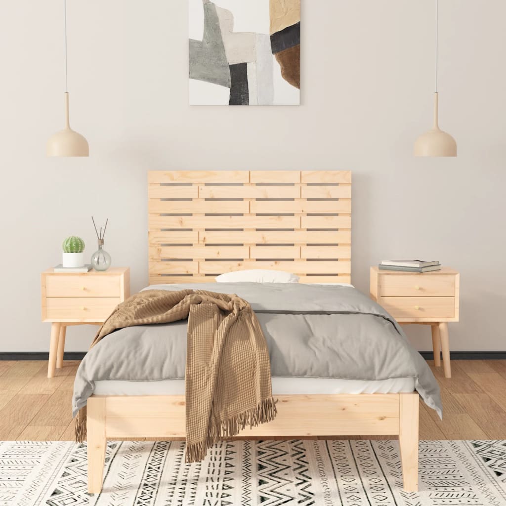 vidaXL Hoofdbord wandmontage 96x3x63 cm massief grenenhout bruin, foto 2