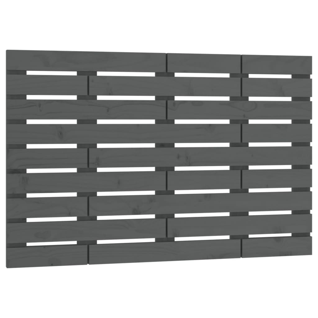 vidaXL Hoofdbord wandmontage 96x3x63 cm massief grenenhout grijs, foto 3