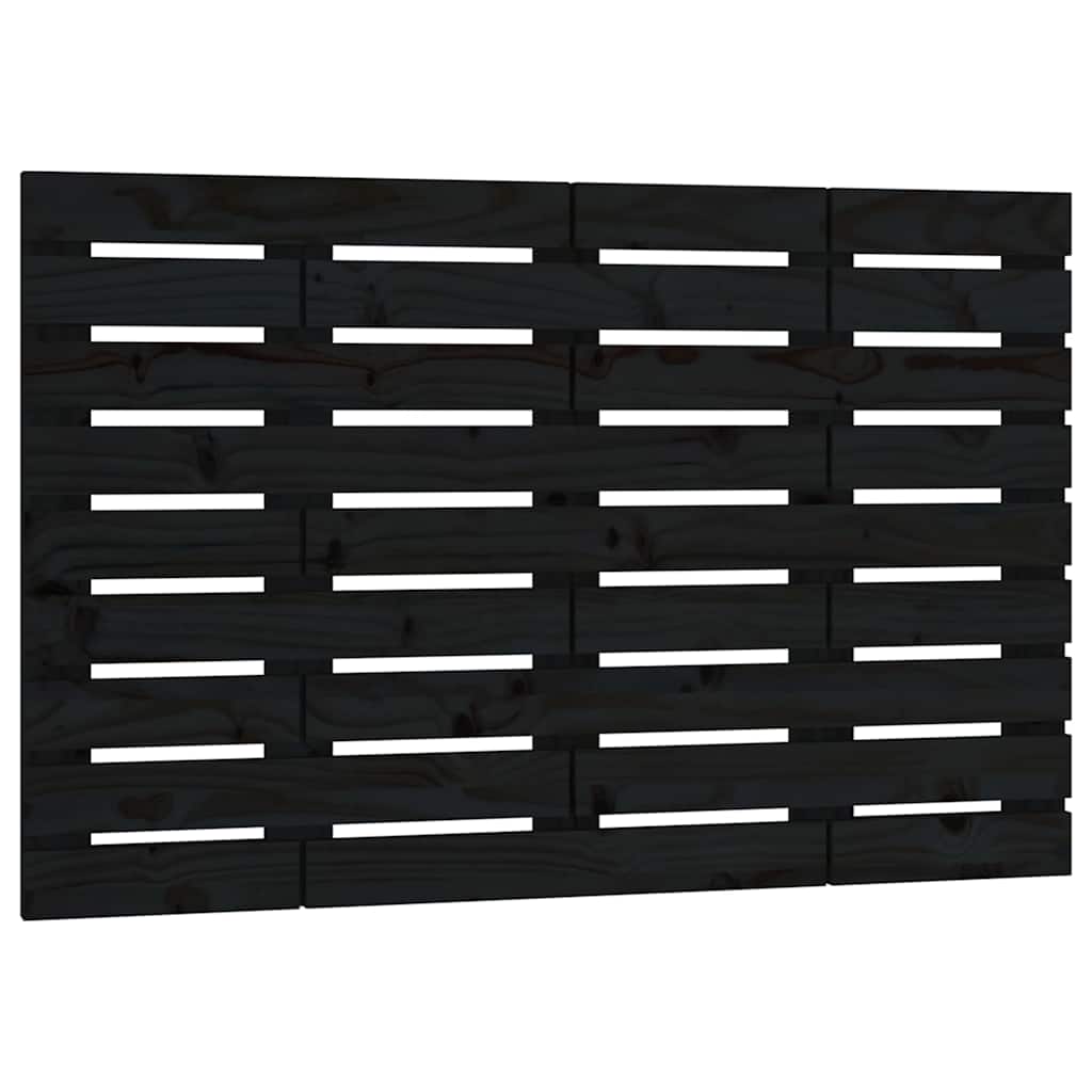 E-shop vidaXL Nástenné čelo postele čierne 96x3x63 cm masívna borovica