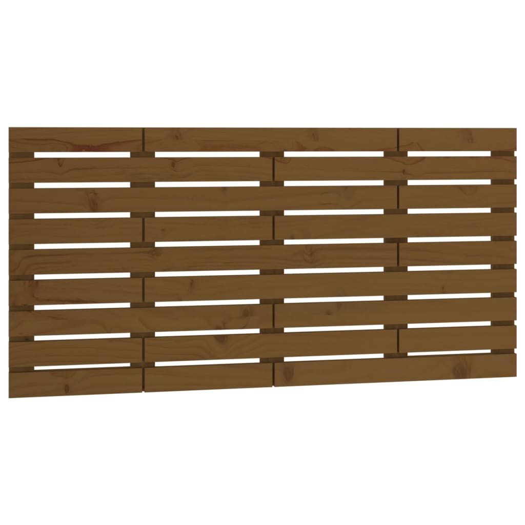vidaXL Hoofdbord wandmontage 126x3x63 cm grenenhout honingbruin bruin, foto 3