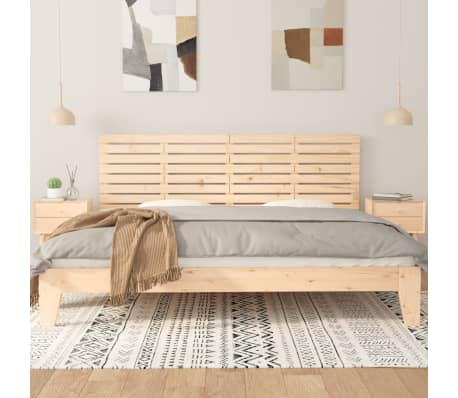 vidaXL Zidno uzglavlje 186 x 3 x 63 cm od masivne borovine