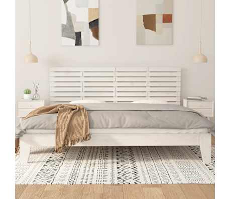 vidaXL Wand-Kopfteil Wei&szlig; 186x3x63 cm Massivholz Kiefer