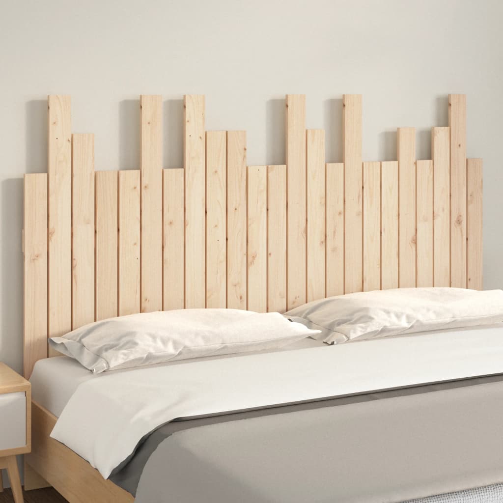 vidaXL Hoofdbord wandmontage 146,5x3x80 cm massief grenenhout afbeelding
