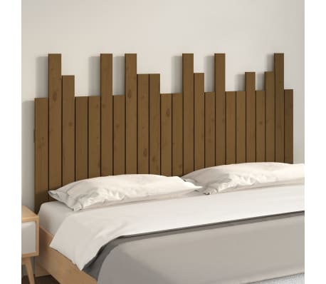vidaXL Veggmontert hodegavl honningbrun 146,5x3x80 cm heltre furu