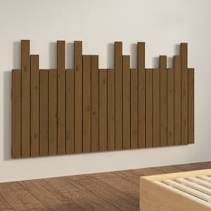Nástěnné čelo postele medově hnědé 146,5x3x80 cm borové dřevo - obrázek 4