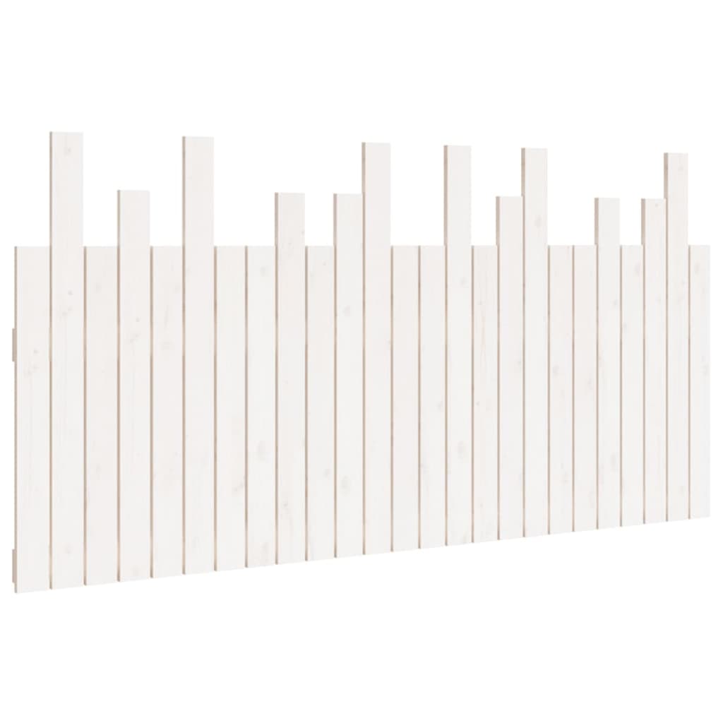 vidaXL Nástěnné čelo postele bílé 159,5x3x80 cm masivní borové dřevo