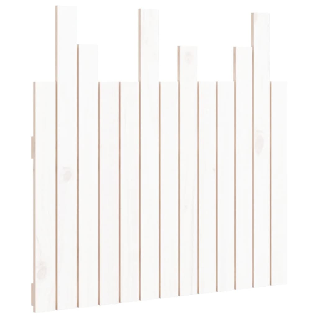 vidaXL Nástěnné čelo postele bílé 82,5x3x80 cm masivní borové dřevo