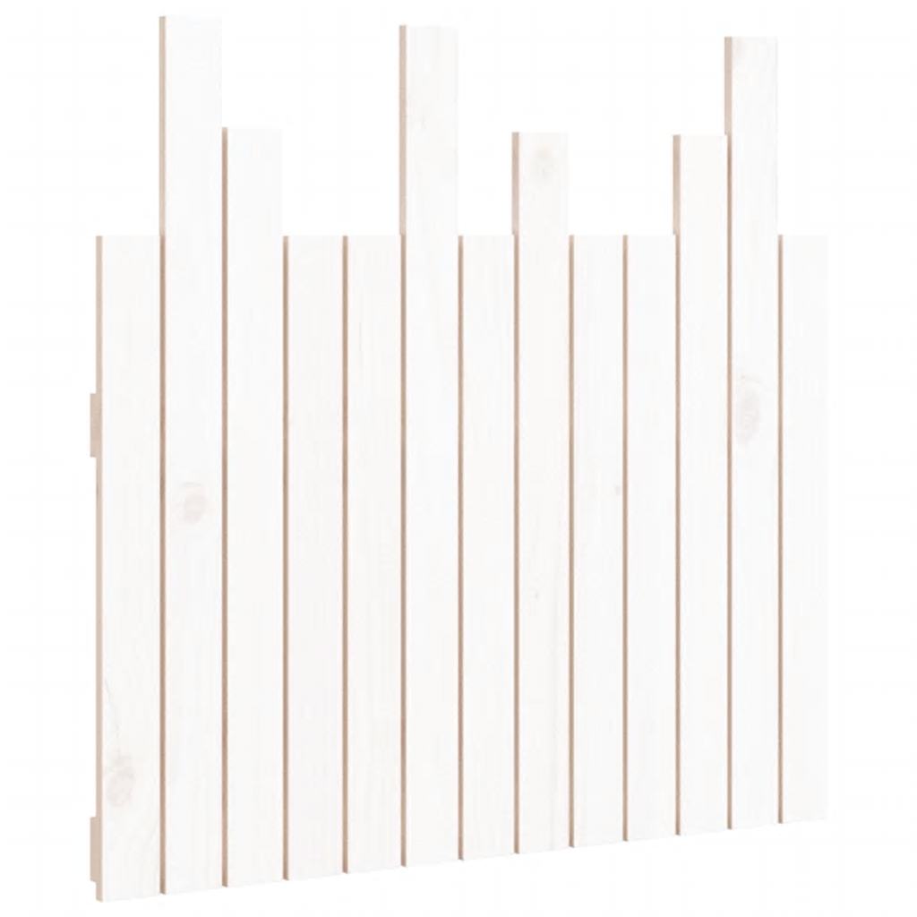 E-shop vidaXL Nástenné čelo postele biele 82,5x3x80 cm masívna borovica