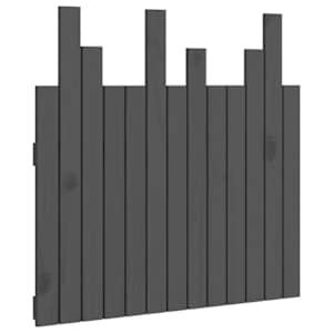 Nástěnné čelo postele šedé 82,5x3x80 cm masivní borové dřevo - obrázek 2