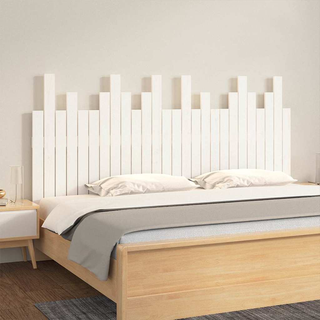 vidaXL Wand-Kopfteil Weiß 166x3x80 cm Massivholz Kiefer