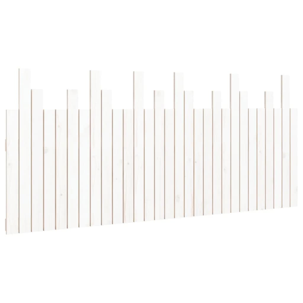 vidaXL Nástěnné čelo postele bílé 185 x 3 x 80 cm masivní borové dřevo