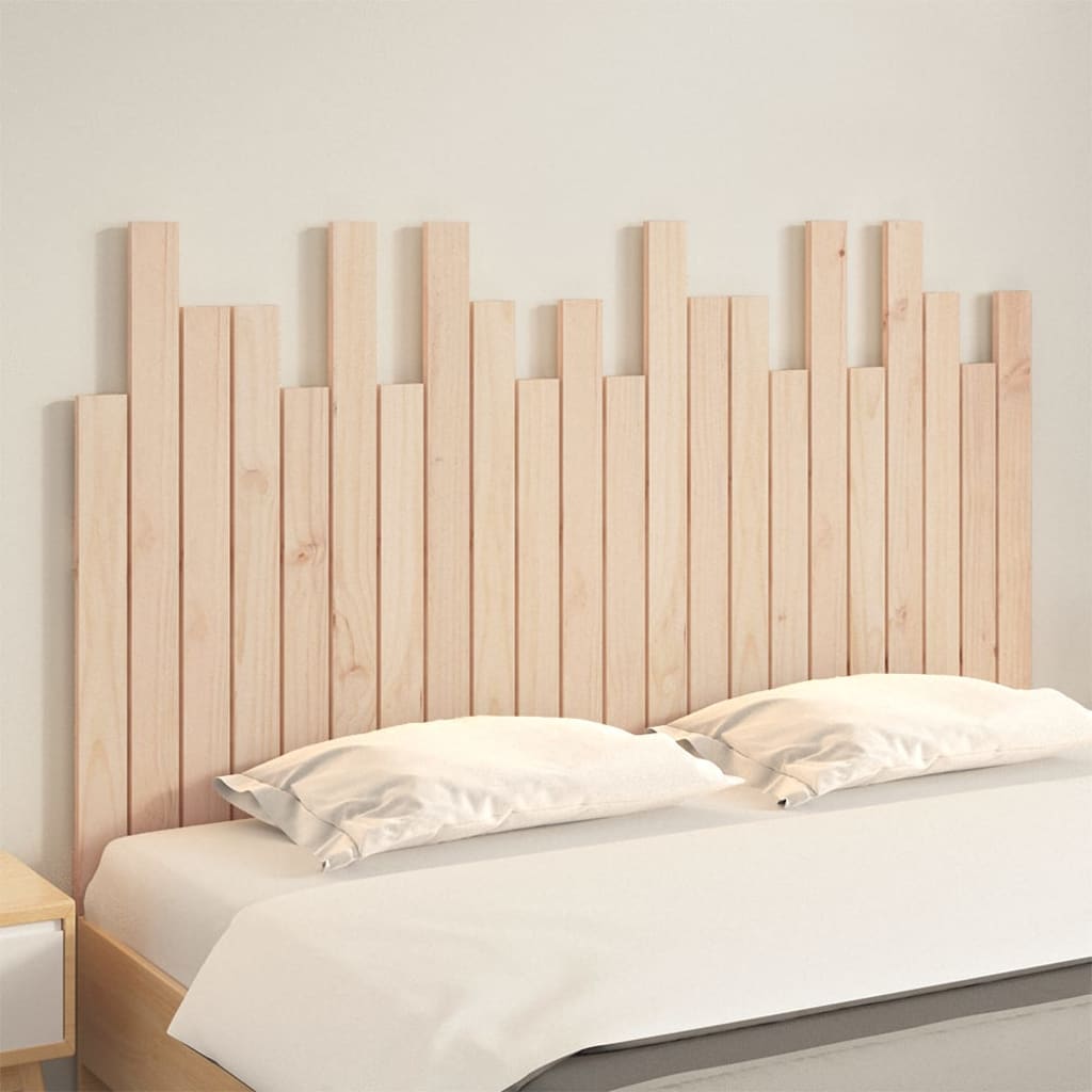 vidaXL Hoofdbord wandmontage 140x3x80 cm massief grenenhout afbeelding