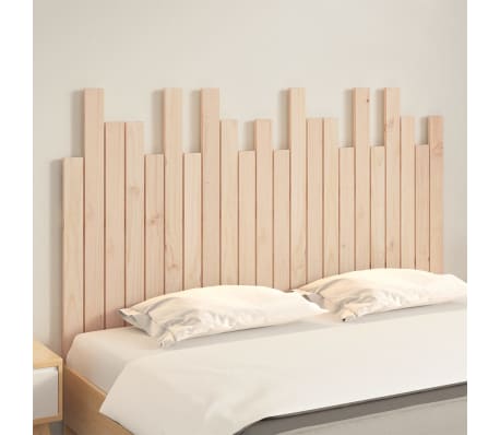 vidaXL Cabeceira de parede 140x3x80 cm madeira de pinho maci&ccedil;a
