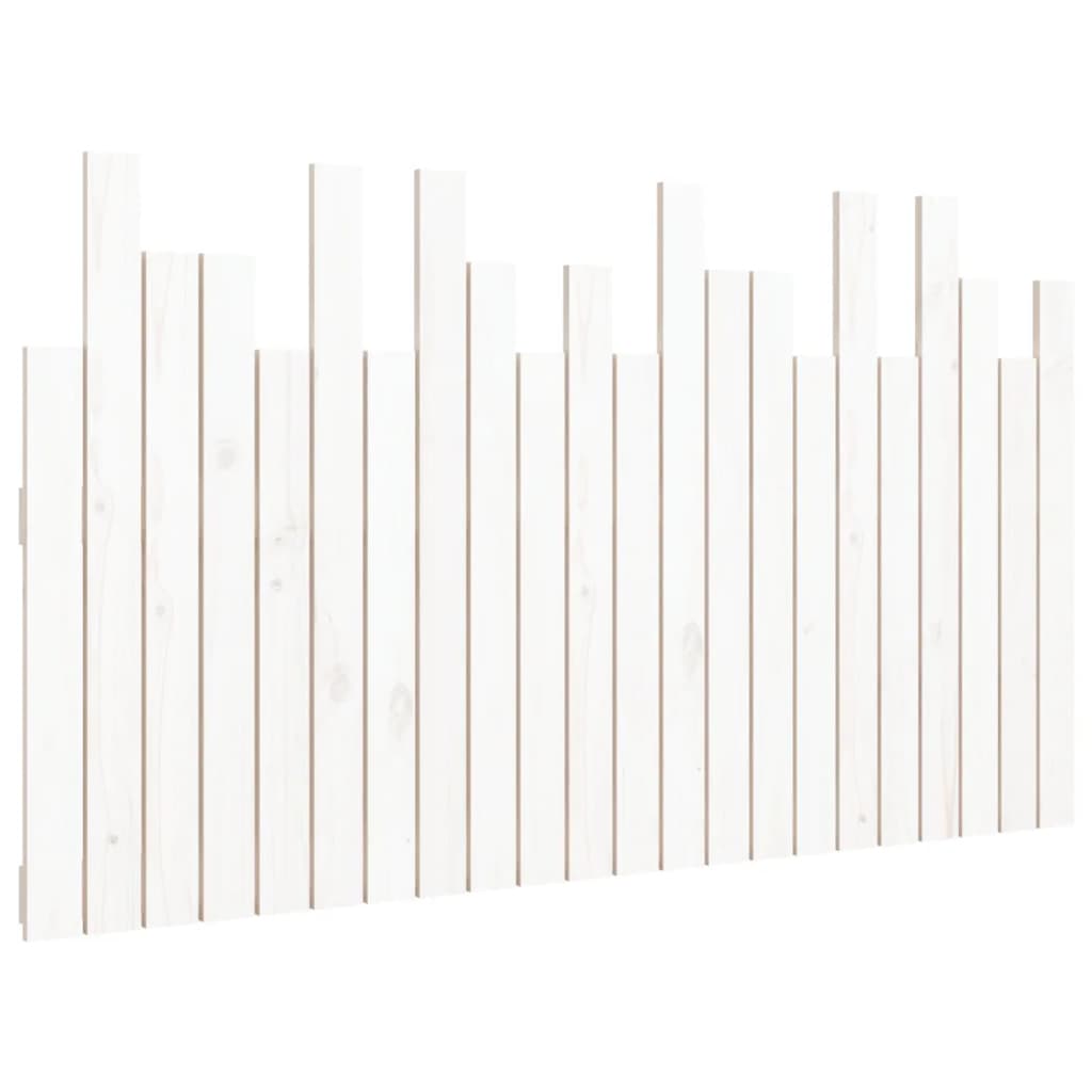 vidaXL Nástěnné čelo postele bílé 140 x 3 x 80 cm masivní borové dřevo