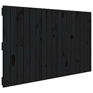 vidaXL seinale kinnitatav voodipeats, must, 108x3x60 cm, m&auml;nnipuit