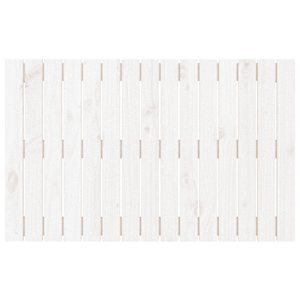 Nástěnné čelo postele bílé 95,5x3x60 cm masivní borové dřevo - obrázek 4