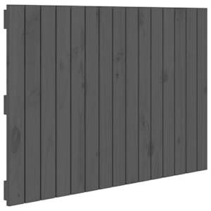 Nástěnné čelo postele šedé 95,5x3x60 cm masivní borové dřevo - obrázek 2