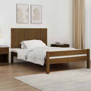 Nástěnné čelo postele medově hnědé 127,5x3x60 cm borové dřevo - obrázek 1