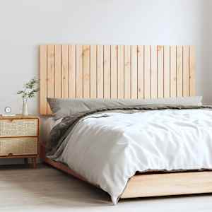 Stensko posteljno vzglavje 147x3x60 cm trdna borovina