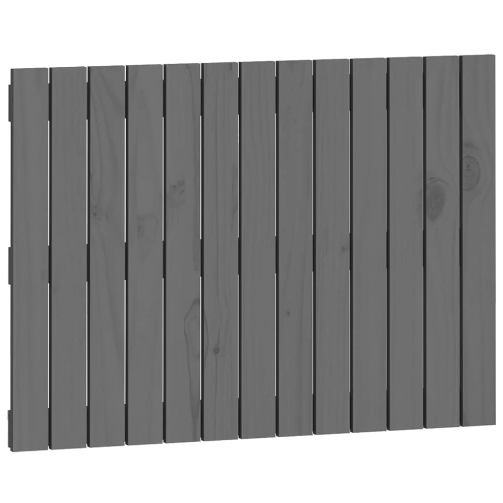vidaXL Wandhoofdbord 82,5x3x60 cm massief grenenhout grijs, foto 3