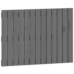 Nástěnné čelo postele šedé 82,5x3x60 cm masivní borové dřevo - obrázek 2