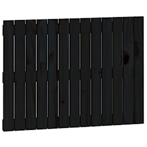 Nástěnné čelo postele černé 82,5x3x60 cm masivní borové dřevo - obrázek 2